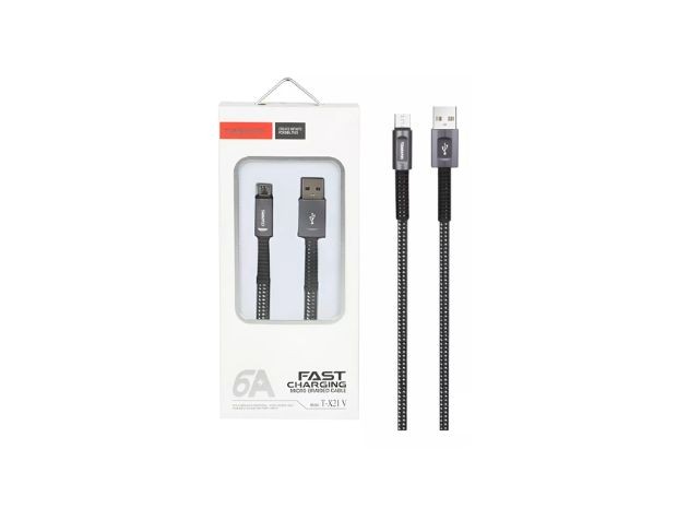 &u+ CABLE CARGADOR V8 METAL TRANYCO T-X21 V